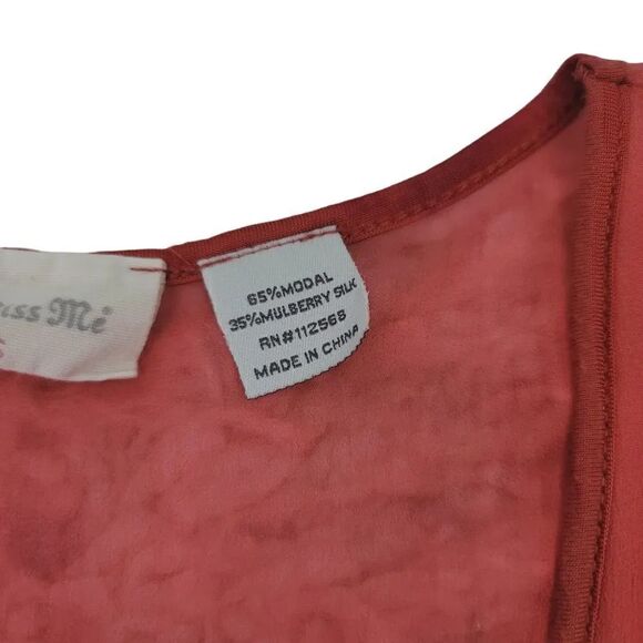 Miss Me Mulberry Silk Rhinestone and Metal Studded  Sleeveless Tank Size Small - Picture 7 of 10